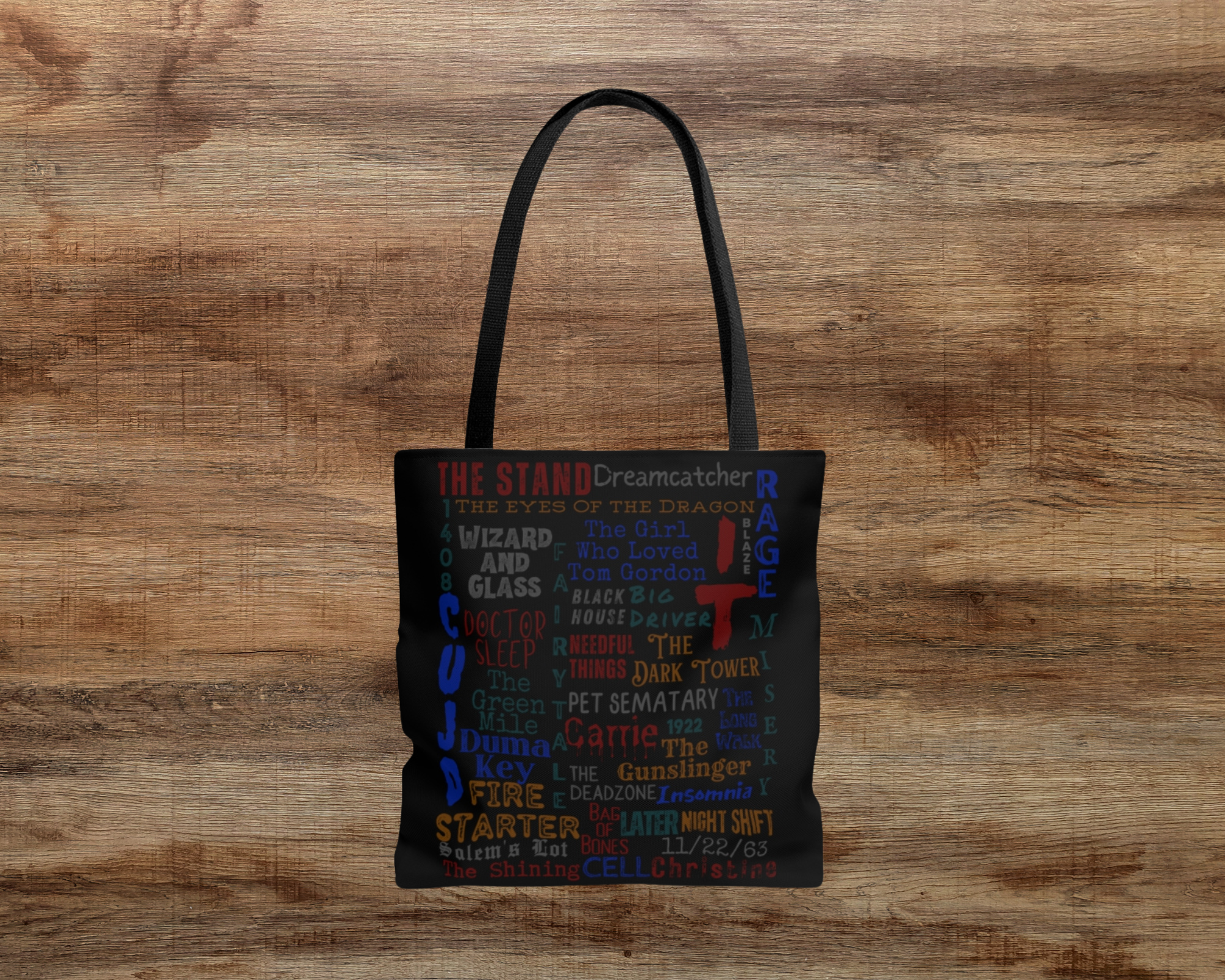 Stephen King Book Covers Tote Bag