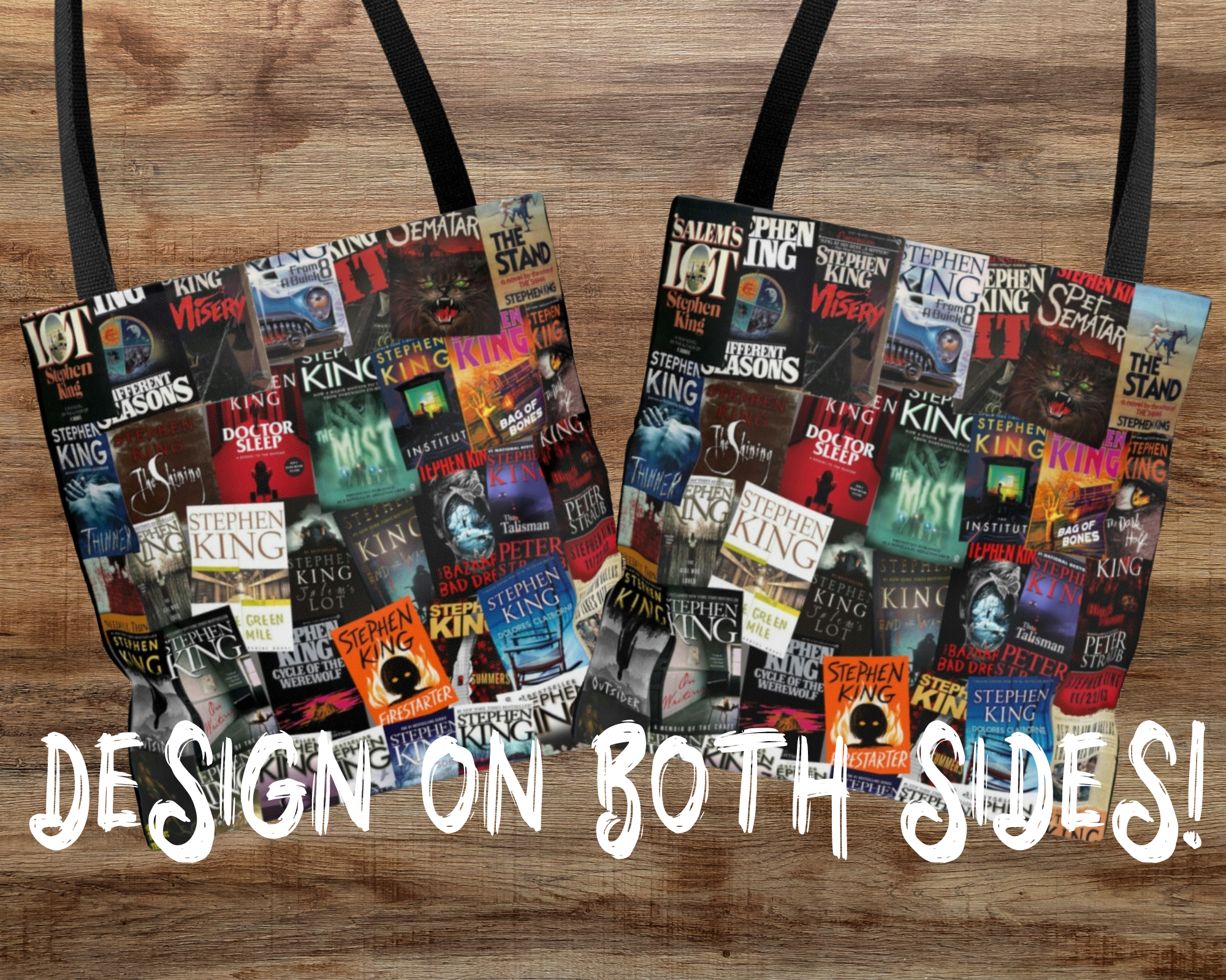 Stephen King Book Covers Tote Bag