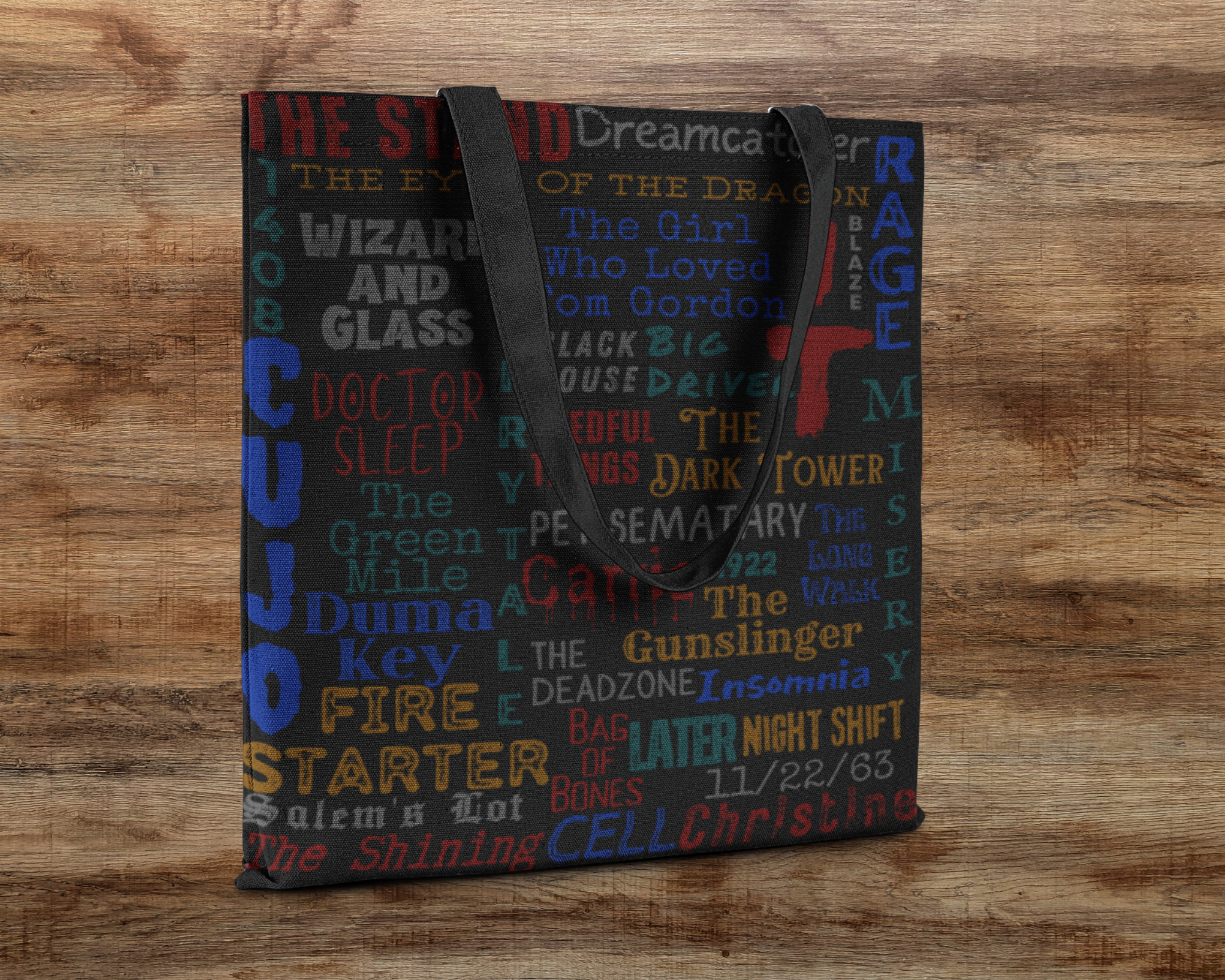 Stephen King Book Covers Tote Bag