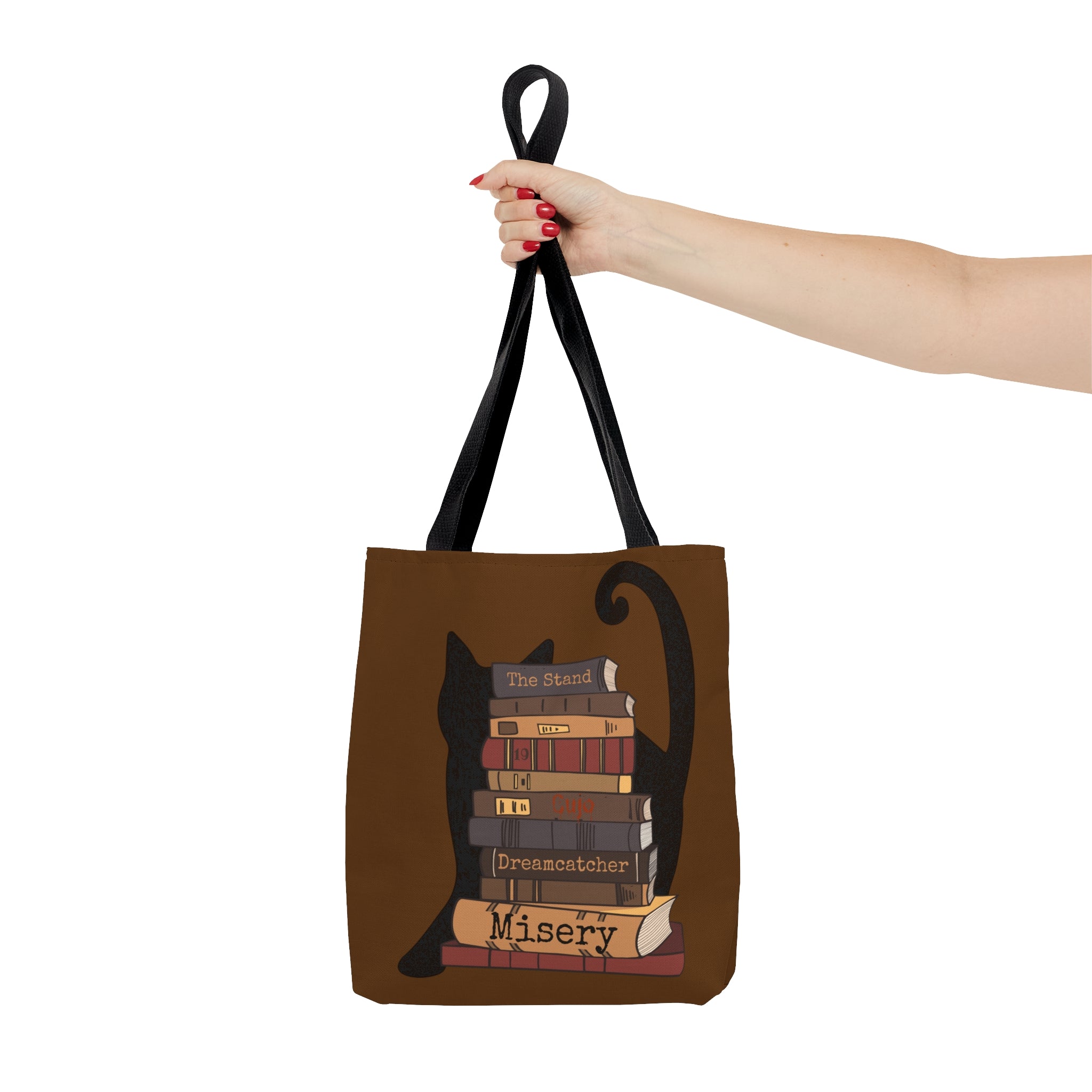 Bookish Black Cat Tote Bag for Stephen King Fans