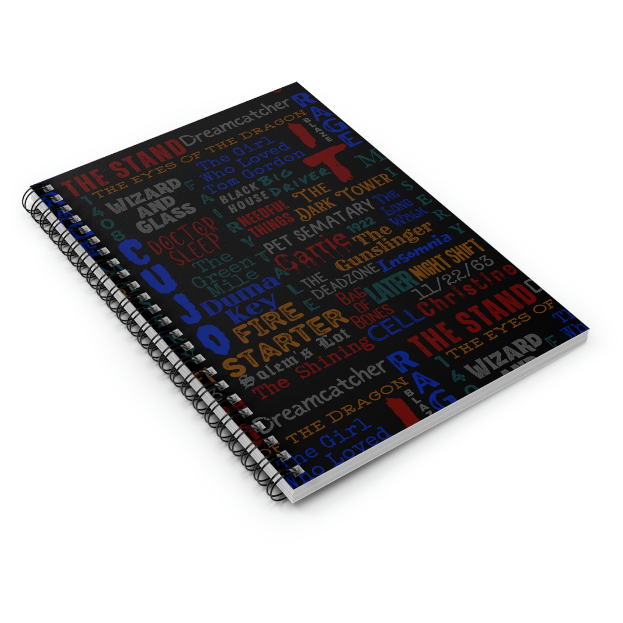 Stephen King Fan Spiral Notebook - Ruled Line Journal for Bibliophile, Horror Book Constant Reader Note Book