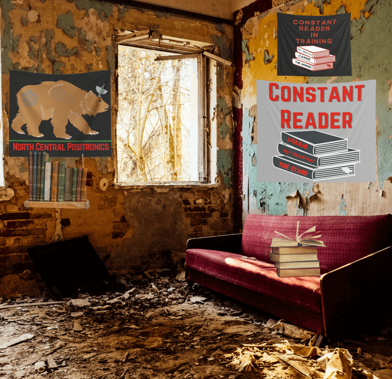 Constant Reader Wall Tapestry, Cool Stephen King Fan Gift - ConstantReaders