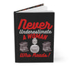 Never Underestimate A Woman Who Reads Hardcover Journal Matte