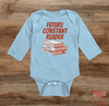 Future Constant Reader Long Sleeve Baby Bodysuit, Stephen King Fan BabyShower Gift - ConstantReaders