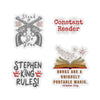 Set of 4 Stephen King Fan Stickers, Constant Reader Laptop Decals - ConstantReaders