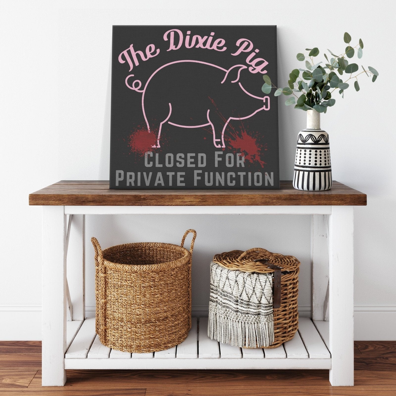 The Dixie Pig Canvas Sign, Stephen King Fan Gift - ConstantReaders