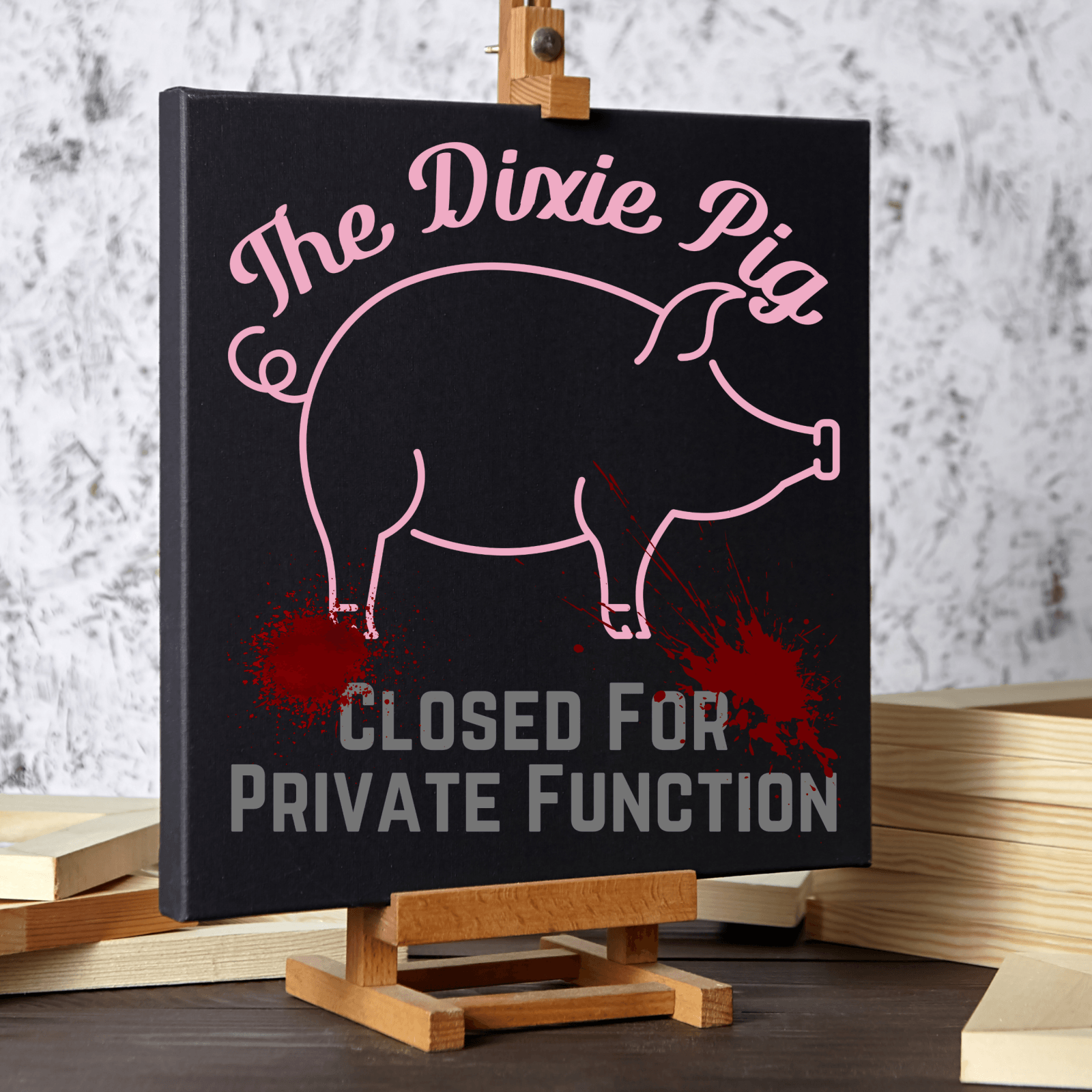 The Dixie Pig Canvas Sign, Stephen King Fan Gift - ConstantReaders